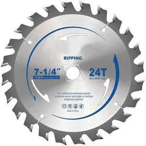 WESTWARD 24EL55 7-1/4",24-Teeth Circular Saw Blade