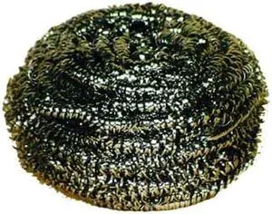 TOUGH GUY 2NTH9 Scrubber, 3"L, 3"W, SS, Silver, PK6