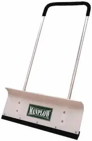 MANPLOW PRO32 Snow Shovel, 32 in W x Plastic Blade, 48 in L Aluminum Handle