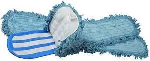 TOUGH GUY 1NE74 48 in L Dust Mop, 31 oz Dry Wt, Hook-and-Loop Connection,