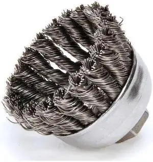 WEILER 94083 Knot Wire Cup Wire Brush, Threaded Arbor