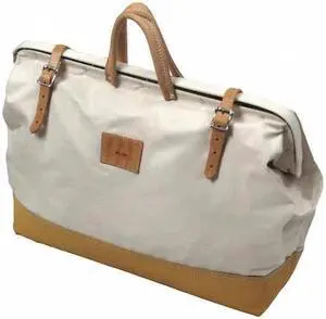 KRAFT TOOL WL200 Tool Bag, Brown, White, Canvas, 1 Pockets
