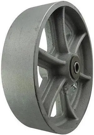 ZORO SELECT 26Y441 Caster Wheel,Cast Iron,8 in.,1800 lb.