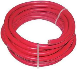 WESTWARD 19YE37 Welding Cable,2/0,25 ft.,Red,Rubber