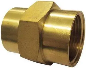 ZORO SELECT 6CTE6 1/8" FNPT Brass Coupling 10PK