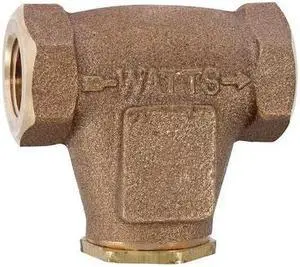 WATTS 1/2 LF27 In-Line V Strainer, 1/2" Pipe, FNPT x FNPT, Lead Free Cast