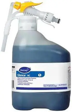 DIVERSEY 93165337 Liquid Glass and All Purpose Cleaner, 5L, Blue, Unscented,