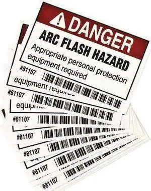 BRADY 81107 Arc Flash Protection Label,2 In. H,PK10