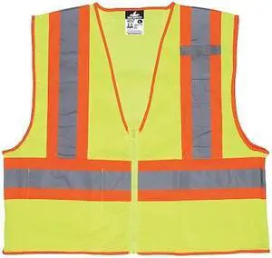 MCR SAFETY WCCL2LS High Visibility Vest,S Size,Unisex