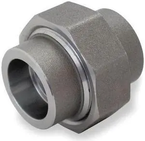 ZORO SELECT 1MNU4 Union Union, 1/2" Pipe, Socket Weld, Black Forged Steel,