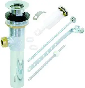 ZORO SELECT 10901 Brass, Pop-Up Drain, Pop-Up Assembly