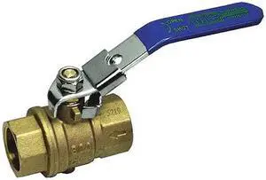 ZORO SELECT 6GD09 3/4" FNPT Brass Ball Valve Inline