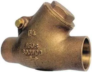 1-1/4" Solder Bronze Swing Y Check Valve MILWAUKEE VALVE 1509Y 1 1/4"
