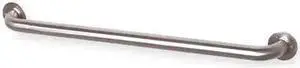 ZORO SELECT 3P919 Straight Grab Bar, 32" L, Stainless Steel, Satin