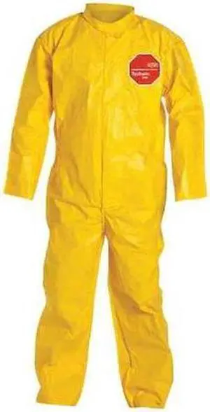 DUPONT QC120BYL3X001200 Collar. Stormflap. Open Wrists and Ankles. Storm Flap