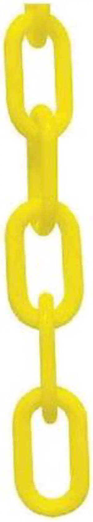 ZORO SELECT 50002-25 Plastic Chain, Yellow, 25 ft Length, Gloss