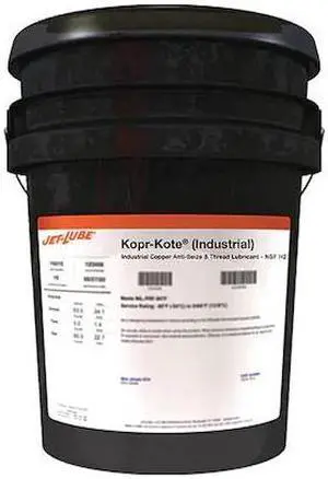 JET-LUBE 10093 Anti Seize Compound,Copper,5 gal,Pail