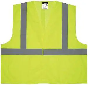 MCR SAFETY V2CL2MLM High Visibility Vest, M Size, Unisex, Vest Stripe Color