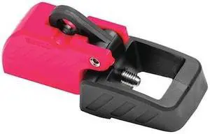 MASTER LOCK S3822 Circuit Breaker Lockout, Clamp-On w/Screw, Color: Black, Red