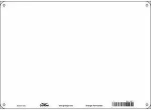 CONDOR 486U27 Safety Sign,14" W,10" H,0.055" Thickness