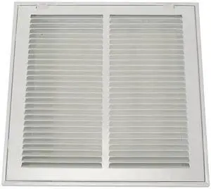 ZORO SELECT 4MJT2 Filtered Return Air Grille 16.62 X 16.62, White, Steel