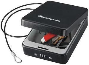 P005C Portable Combination-Lock Security Safe 0.05 cu ft 5.9 x 8 x 2.6 Black