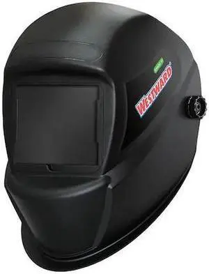 WESTWARD 44R224 Passive Welding Helmet, Fix10, Black