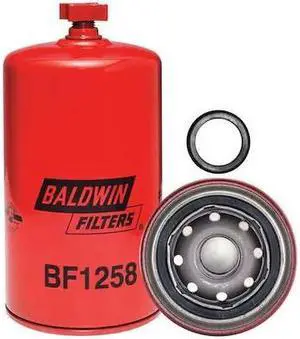 BALDWIN FILTERS BF1258 Fuel Filter,7-7/16 x 3-11/16 x 7-7/16 In