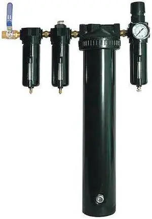SPEEDAIRE 2YNL6 Desiccant Air Dryer, 5-Stage, ISO Class 2, 1/2 in NPT, 30 cfm,
