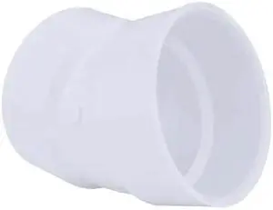 ZORO SELECT 1WKL2 PVC 22-1/2 Degree Elbow, Hub, 4 in Pipe Size