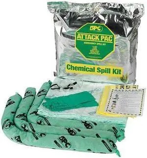 BRADY SKH-ATKGRNG Spill Kit, 7 gal Volume Absorbed per Kit, Bag, Silver