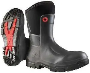 DUNLOP OD60A93.CH Unisex Craftsman Mid Rubber Boot, Plain Toe, Black, Men's 6,