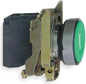 SCHNEIDER ELECTRIC XB4BA3311 Flush Push Button Operator, 22 mm, 1NO, Green