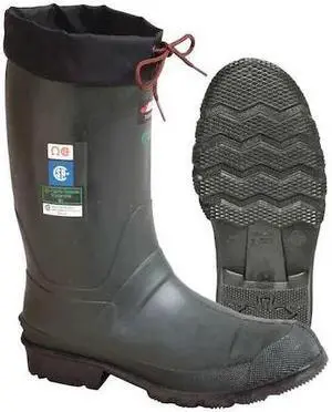 BAFFIN 8563-0000-394 Men's Hunter (TOE) Rubber Boot, Steel Toe, 13" Height,