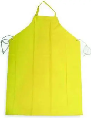 CONDOR 1N872 Bib Apron, Nylon/PVC, Yellow, 45 in, Universal