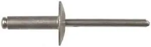 ZORO SELECT 1905PK Blind Rivet, Dome Head, 3/16 in Dia., 21/32 in L, Aluminum