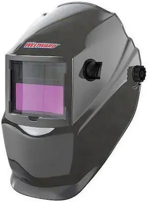 WESTWARD 22XX45 Auto Dark Welding Helmet, 4, 9-13, Gray
