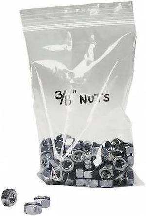 ZORO SELECT 5ZW30 Reclosable Poly Bag, Zip Seal, 4 in L, 3 in W, 2 mil Thick,