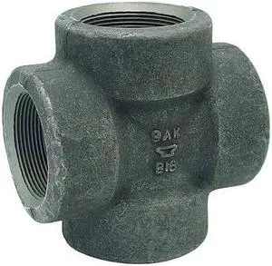 ANVIL 0361129604 Cross Cross, 1/2" Pipe, FNPT, Black Forged Steel, Class 3000