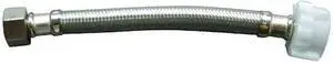 ZORO SELECT 11K765 Braided Connector,3/8 Comp x 7/8 BC
