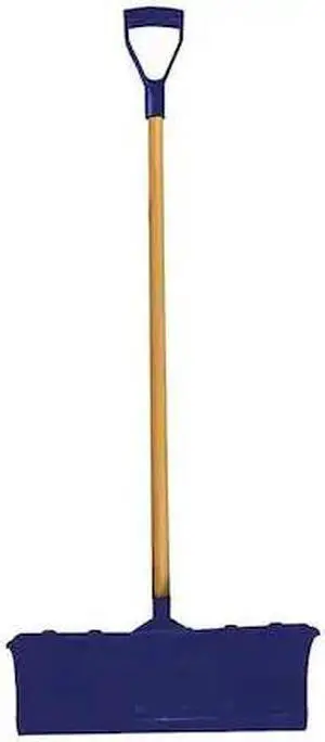 ZORO SELECT 36RG03 Snow Shovel, 22 1/4 in W x Plastic Blade, 42 in L Wood Handle