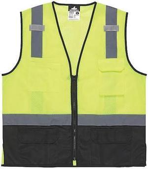 MCR SAFETY CL2MLSZM High Visibility Vest,M Size,Unisex