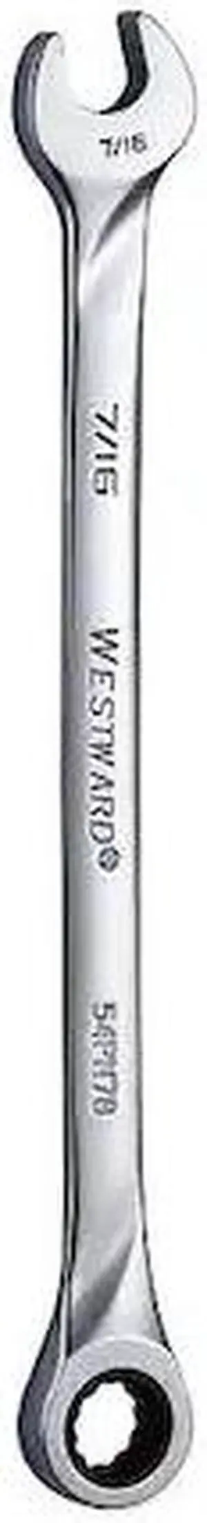 WESTWARD 54PN78 Wrench,Combination/Extra Long,SAE,7/16"