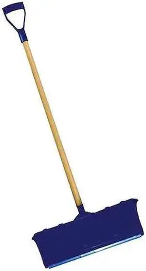 ZORO SELECT 21AC98 Snow Shovel, 22 1/4 in W x Aluminum, Plastic Blade, 42 in L