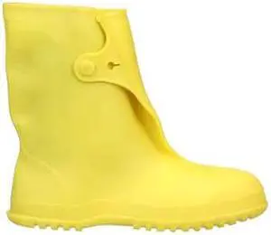 TINGLEY 35123 Overboots, Plain Toe, PVC, 10 in Height, Snap Tab Closure,