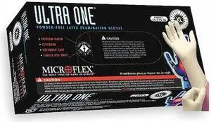 ANSELL UL-315-XL Ultra One, Latex Exam Gloves, 9.8 mil Palm, Extended Cuff,