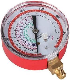 DAYTON 4PDK5 Gauge,2-3/4 In Dia,High Side,Red,800 psi