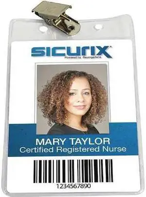 SICURIX BAU 67860 ID Badge Holder,Vertical,PK50