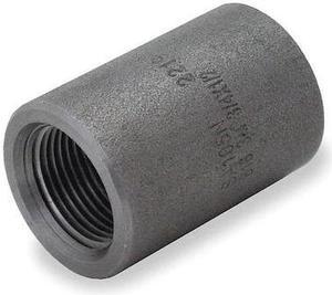 ZORO SELECT 1MNH3 Reducer Reducer, 1" x 1/2" Pipe, FNPT, Black Forged Steel,