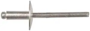 ZORO SELECT 1903PK Blind Rivet, Dome Head, 3/16 in Dia., 13/32 in L, Aluminum